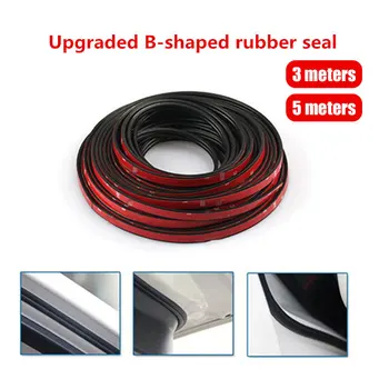 

5M Car Sound Insulation Seal Sealing Rubber B Type Car Door Seal Waterproof Weatherstrip Edge Trim Car styling Accessries