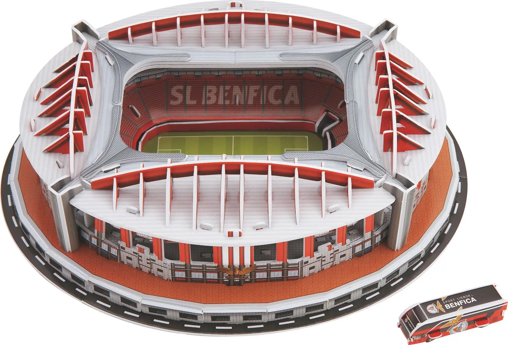 

Paper Jigsaw Architecture Spain Benfica Football Stadiums DIY Brick Toys Scale Models Sets Building for Children