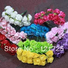 Бумажные цветы рождественские конфеты Свадебная коробка мини-розовый цветок ручной работы маленький свадебный букет Скрапбукинг