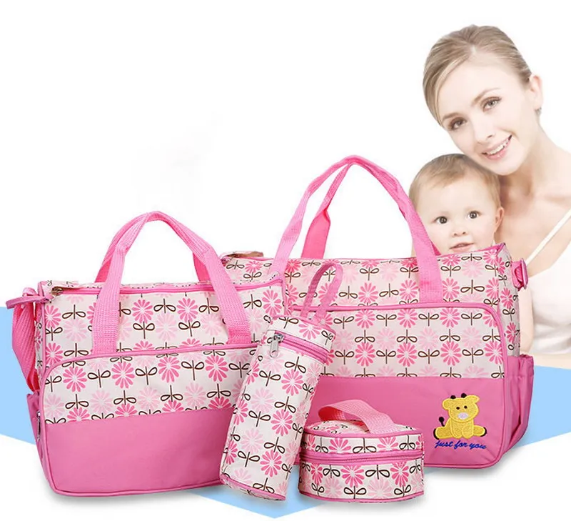 

Brand New Tote Maternity Mother Mummy Nappy Bags Durable Shoulder Handbag Infant Baby Diaper Bag Stroller Hanging Bag Sets