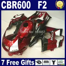 Пользовательские fullset обтекатели наборы для Honda красный черный 1993 1994 CBR600 F2 1991 1992 CBR 600 F2 92 93 CBR600 F 91 94 обтекателя комплекты + загар