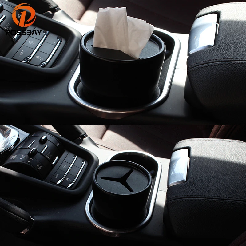 

POSSBAY Mini Car Bin Garbage Car Trash Box Auto Waste Trash Rubbish Bin Can Garbage Holder Coins Pens Paper Storage Box