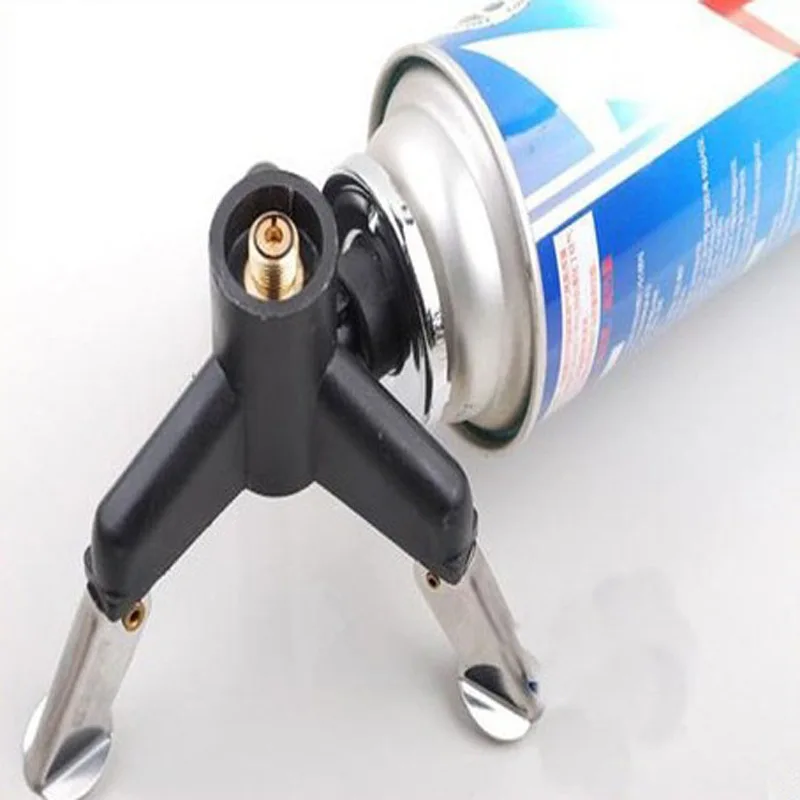 Adaptateur De Recharge Pour Cartouche De Gaz Camping - Connecteur Vanne Cuisinière - Aluminium Argenté