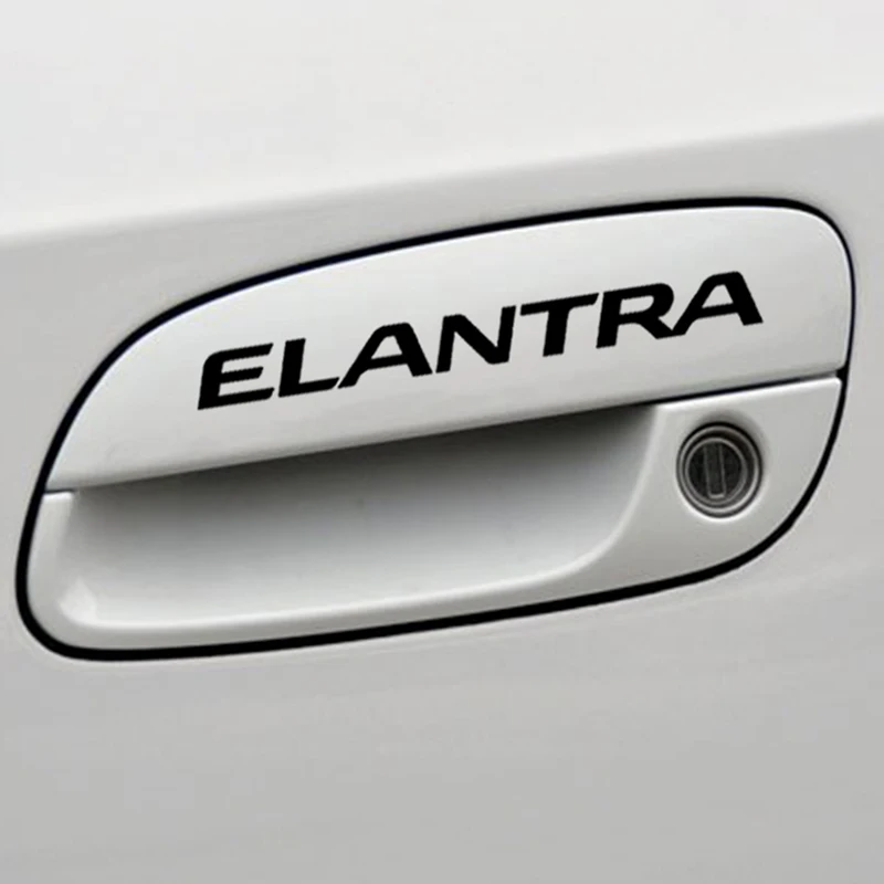 

4PCS Car Door Handle Protection Decals Auto Stickers For Hyundai Elantra Auto Sports Decoration Funny Stickers Car Accessories