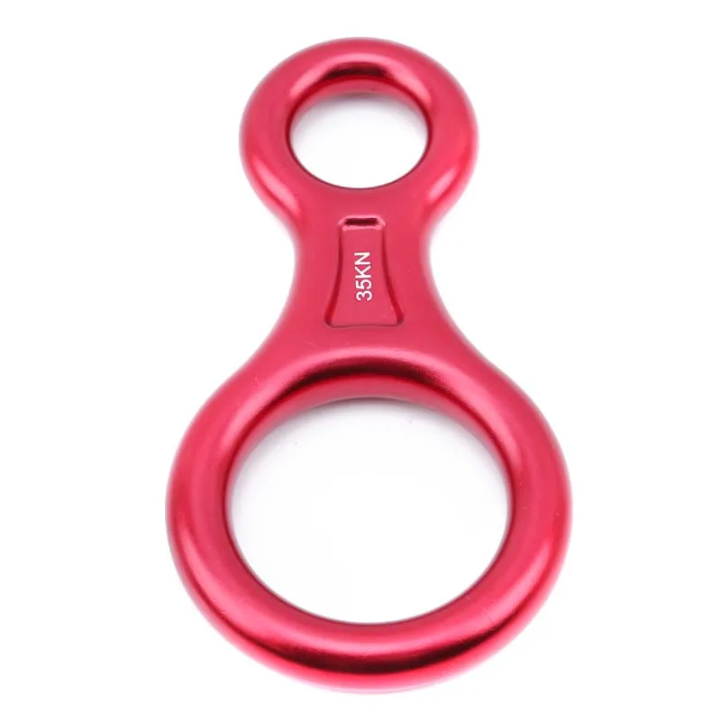 

1pc Metal Outdoor Rock Climbing 8 Ring Descender Escape Rope Slow Descent Device Professional Descender Ropes