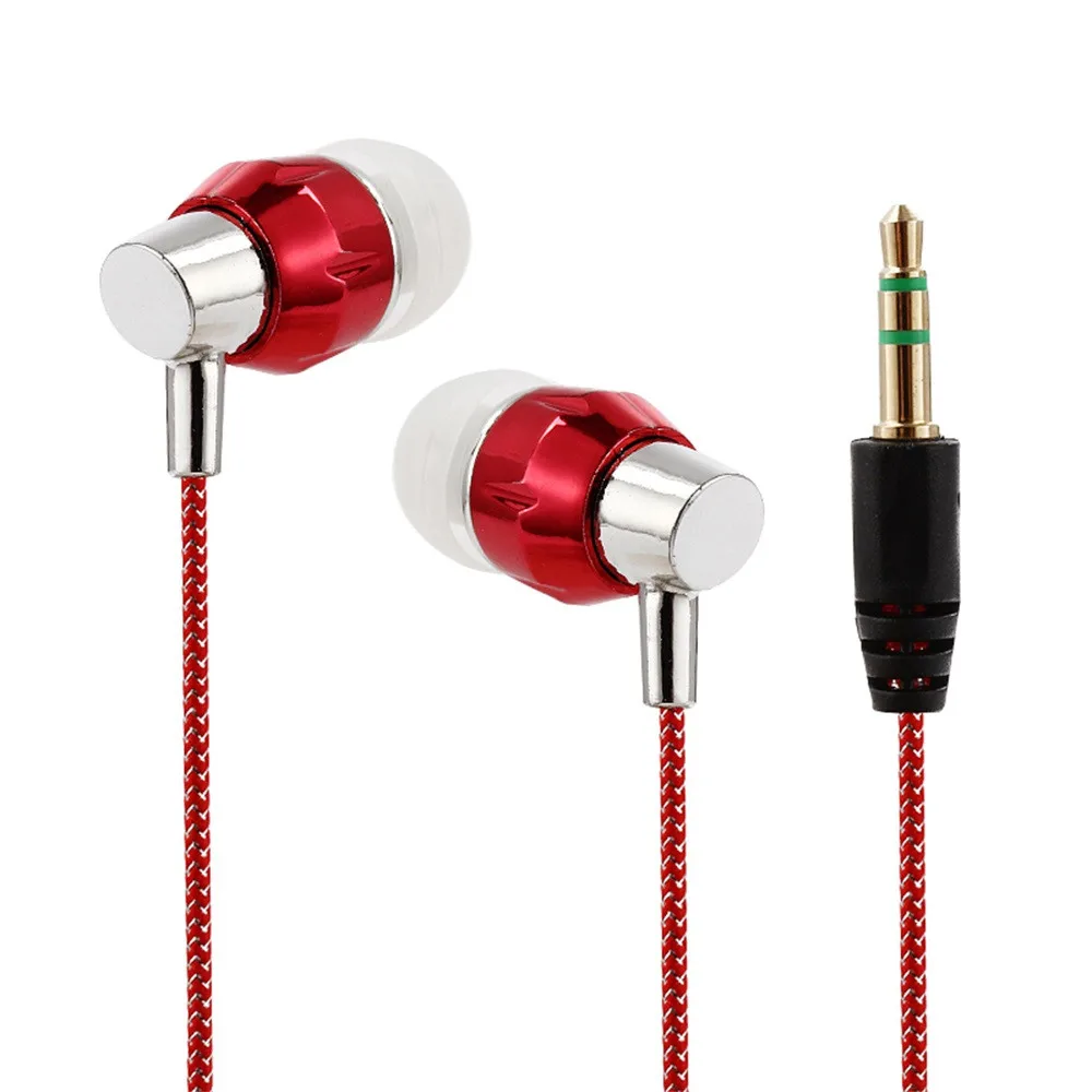 Высококачественные проводные наушники, абсолютно новые стерео наушники-вкладыши 3,5 мм, нейлоновый плетеный кабель, наушники, гарнитура с микрофоном для ноутбуков, смартфонов# Y10 - Цвет: red