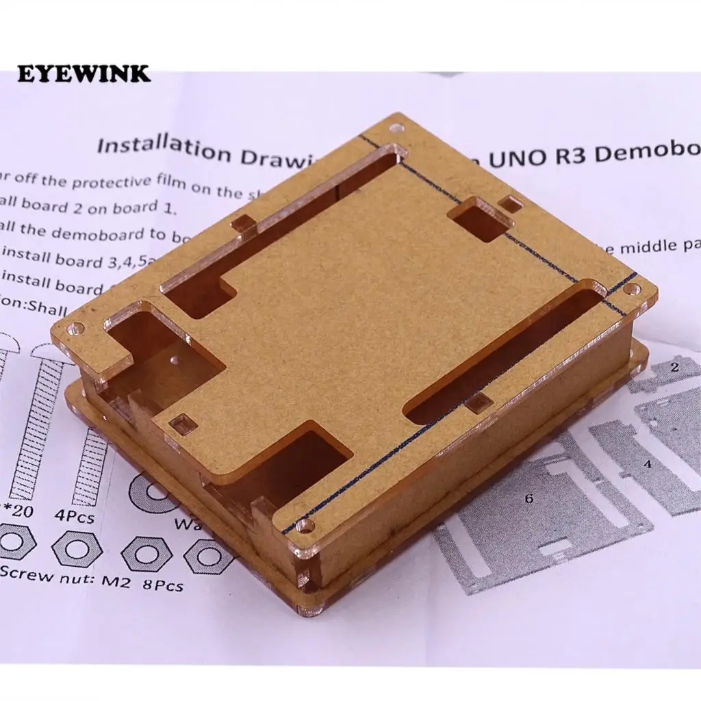 Один комплект UNO R3 корпус акриловый прозрачный бокс чехол Корпус для Arduino Uno плата