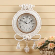 LISHENG bowknot Wall Clock living room modern mute Watch European style creative Retro Clocks