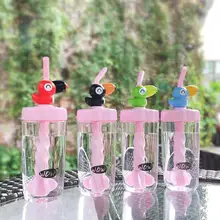 400 мл мультфильм Тукан бутылка воды портативный герметичный с соломенной шейкер из пластика порошок перемешать сок для видов спорта на окрытом воздухе, для чайника