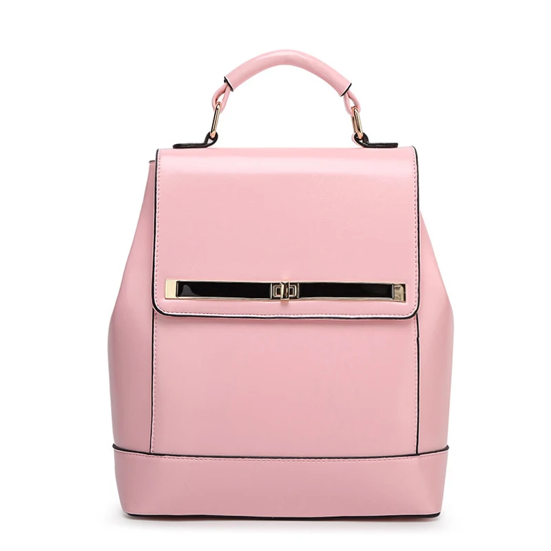 2017 women Oil wax leather backpack bag women s rucksack woman packsack ladies backpacks for teenage