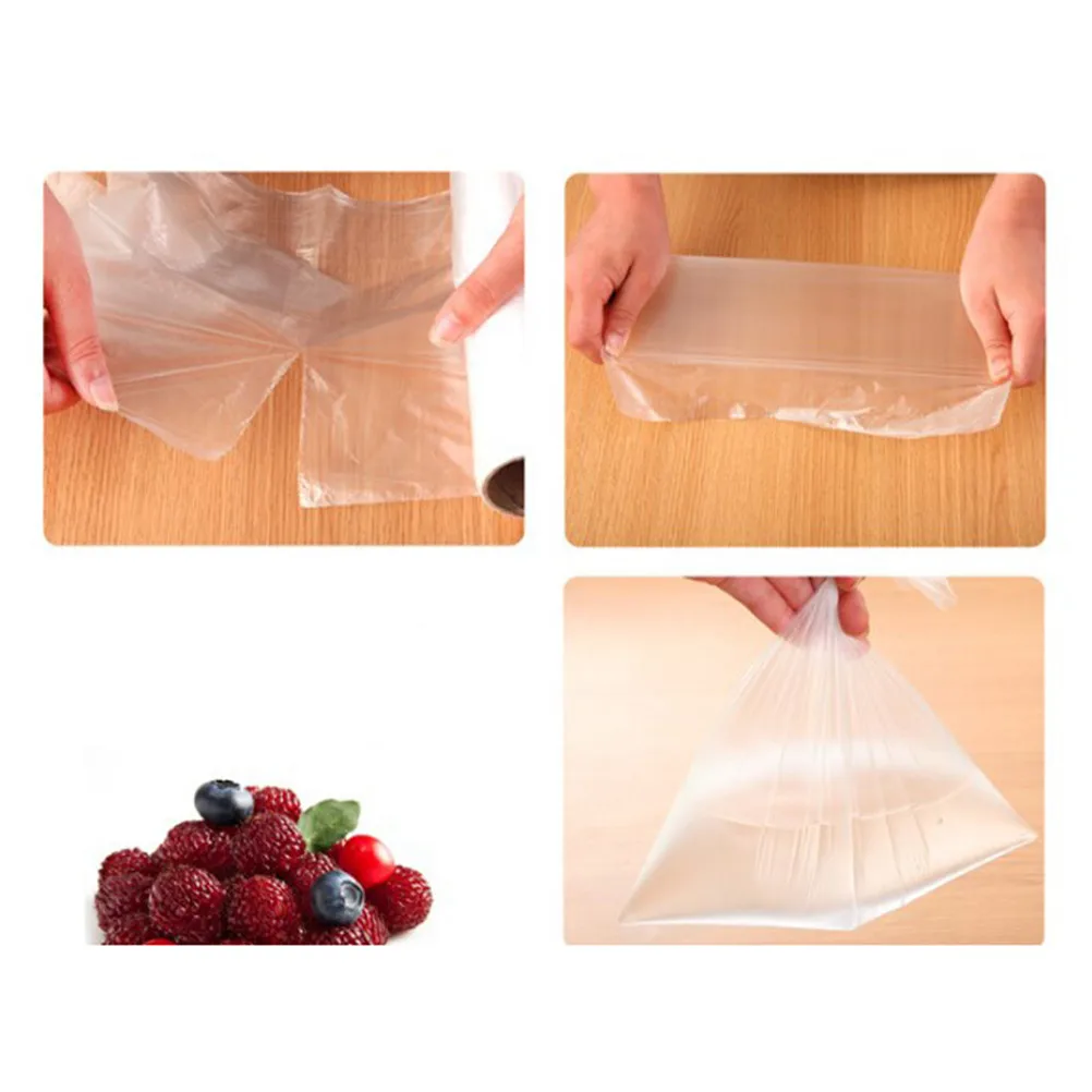 Hot Sale 1 Roll Plastic Bags Saran Wrap Vacuum Food Fruit Storage Bag