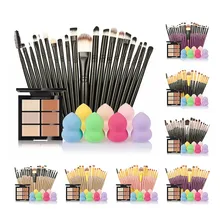 Super Deal 6-Color Concealer +20 Makeup Brush + Water Puff Puff Powder Puff Great Make Up Set Free Shipping
