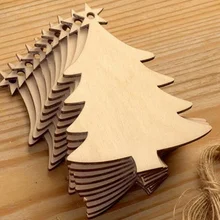 10 шт деревянные рождественские украшения DIY ремесленные игрушки подарки