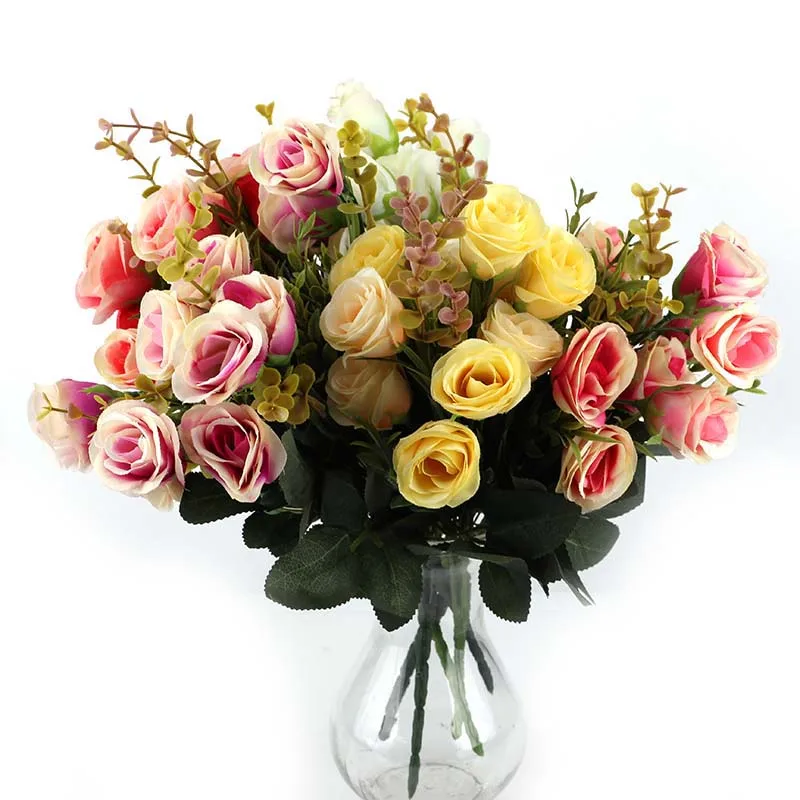 10 Heads/Bouquet Silk Rose European Style Artificial Flower High Quality Bouquet Fake Flowers Wedding Home Party Decoration 10 Heads/Bouquet Silk Rose European Style Artificial Flower High Quality Bouquet Fake Flowers Wedding Home Party Decoration