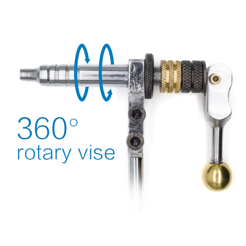 Ротационные тиски для завязывания мушек с зажимом стальные жесткие челюсти 360 вращающиеся настольные тиски для завязывания мушек набор инструментов для изготовления инструментов для ловли нахлыстом тиски