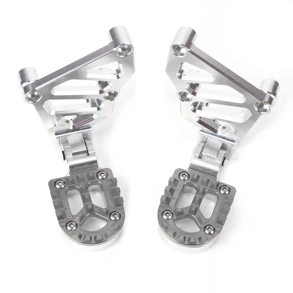 For HONDA X-ADV X ADV 750 Rear Foot Pegs Footrest CNC Aluminum Motorcycle Rear sets Adjustable Foot Pegs - Цвет: Titanium