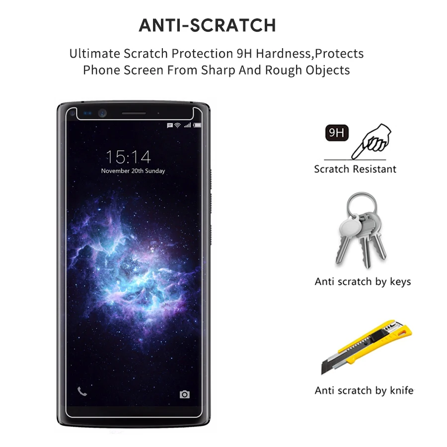 Стекло Для Doogee Mix 2 закаленное взрывозащищенные 2.5D 9h тонкая Передняя защитная