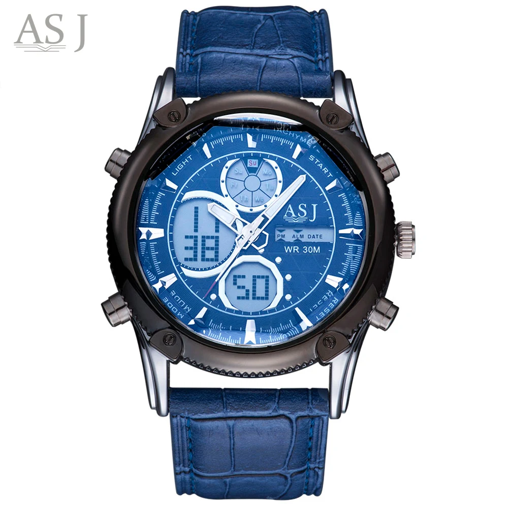 Digital-watch ASJ Fashion Watches Men Men Quartz Chronograph LED Sport Watch Man Army Military Wrist Watch Relogio Masculino Digital-watch ASJ Fashion Watches Men Men Quartz Chronograph LED Sport Watch Man Army Military Wrist Watch Relogio Masculino