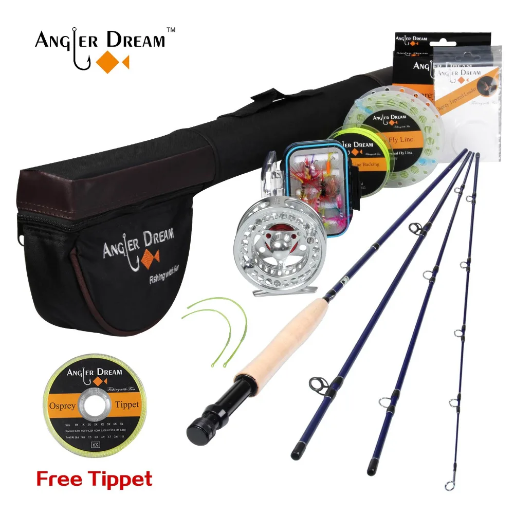 Angler Dream Classic 3/4# Fly Rod Fly Reel катушка спиннинга линия приманка коробка сумка подложка линия палантин набор Удочка комбо