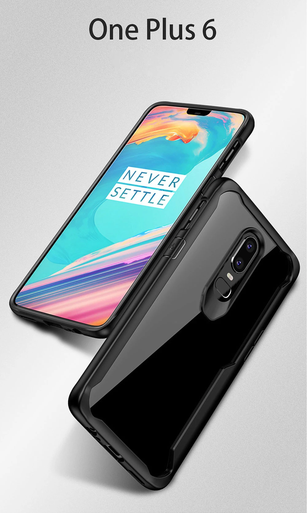 One plus 6 Чехол Oneplus 6 чехол противоударный прозрачный Капа Жесткий ПК панель+ ТПУ бампер чехол-Броня чехол для Oneplus 6 One plus 6