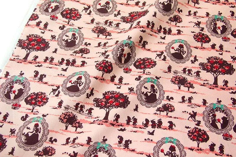 Japanese Kokka Cotton Fabric Quilting Fabric Snow White-50CM