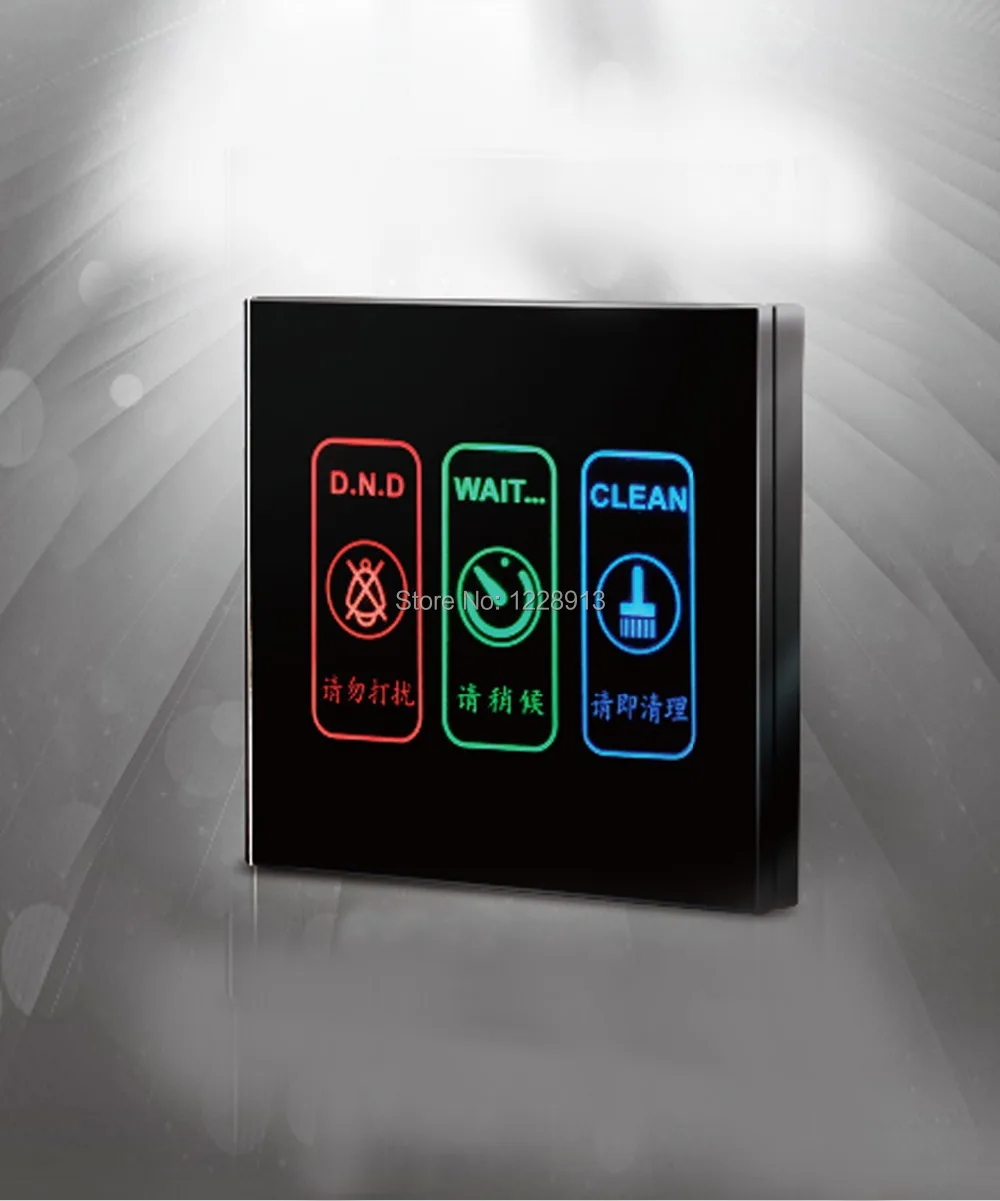 Black touch screen light switch/ damp proof safe on offin Switches