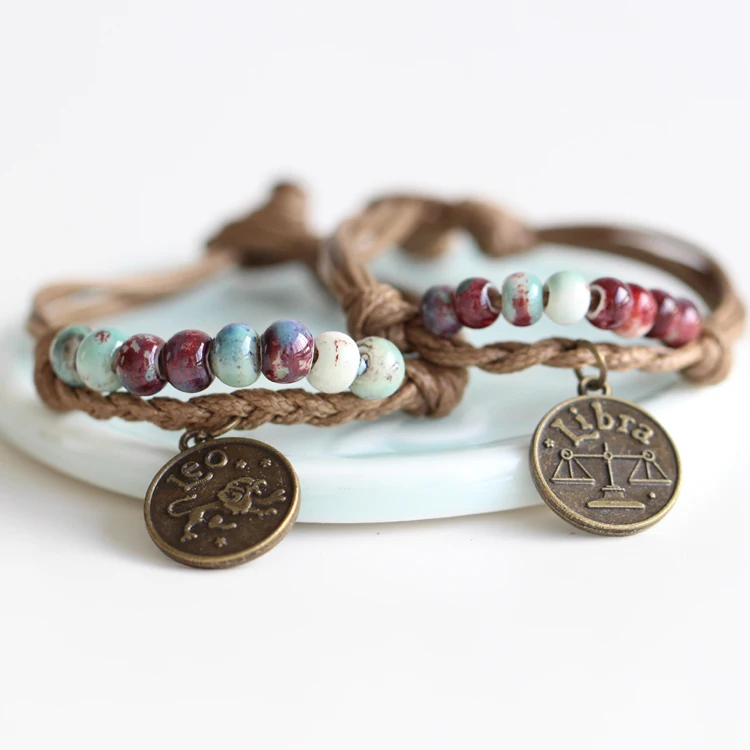 

Fashion Delicate Hand-Woven Ceramic Beads Bracelet Originality Chinese Style Bracelet Adorn Article Free Shipping #1442