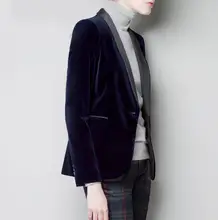 Gold velvet suit New spring autumn Women’s joker gold velvet suit jacket women blazer fashion suit coat