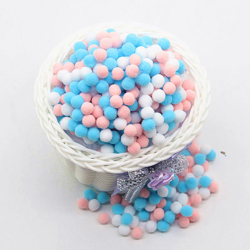 Мини Помпон 8 мм Pom Poms Ponpon многоцветные Pompony ремесла поставки DIY для детской игрушки швейные украшения для дома и свадьбы 20 г