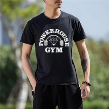 Летняя мужская одежда модная футболка Powerhouse бодибилдинг и фитнес принт хлопок забавная футболка для мужчин