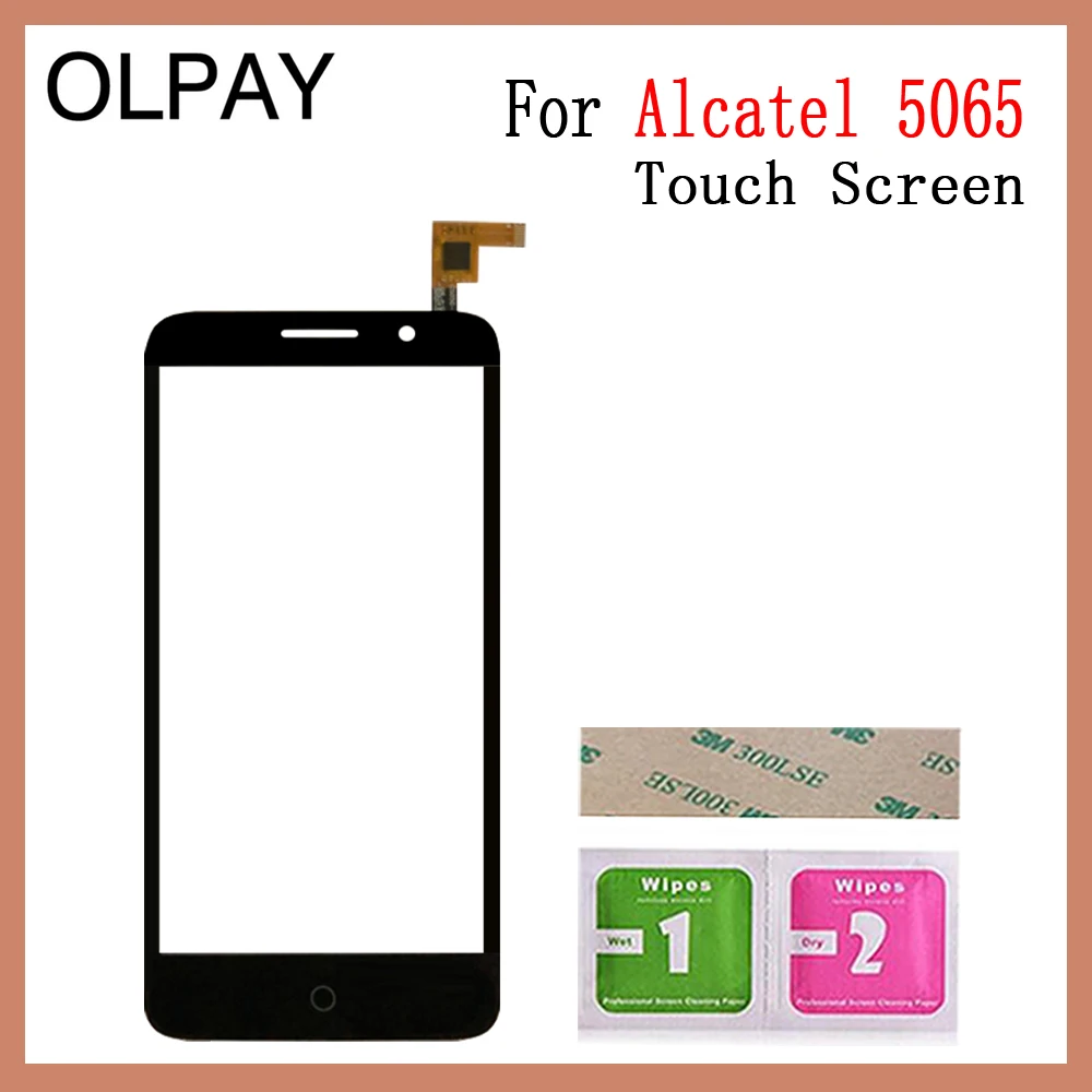 OLPAY 5,0 дюймов для Alcatel One Touch Pop 3 5065D 5065X OT5065 дигитайзер сенсорная панель стекло сенсор Бесплатный клей+ салфетки