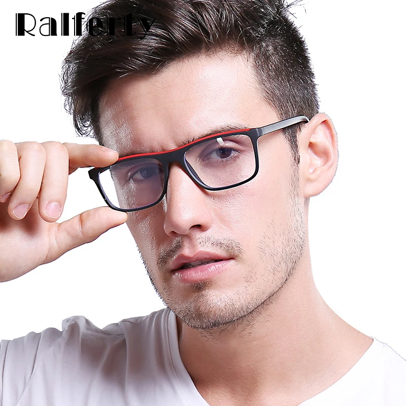 Ralferty, квадратные очки, оправа для мужчин и женщин, дизайнерские, TR90, анти-синий светильник, очки, очки, по рецепту, близорукость, oculo de grau, F8042