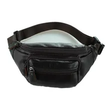 Fashion Men Multifunction travel bags coffee chest pack real genuine leather men waist bag quality men waist packs #VP-J7218