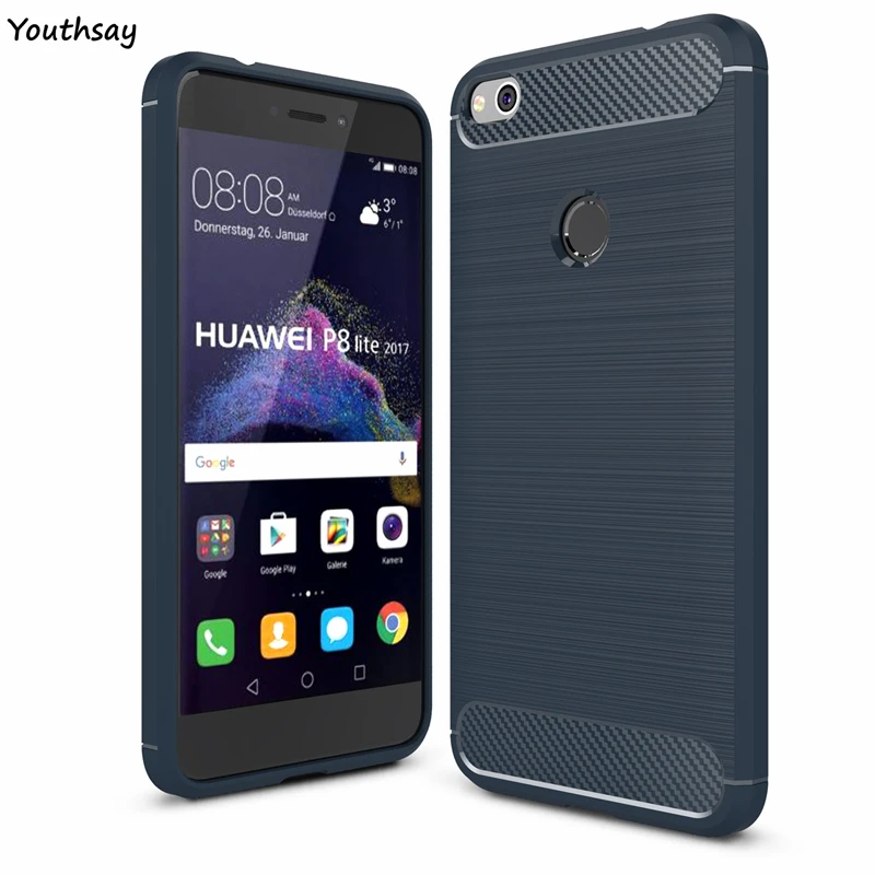 Чехол для Huawei P8 Lite 2017 роскошный армированный резиновый силиконовый чехол