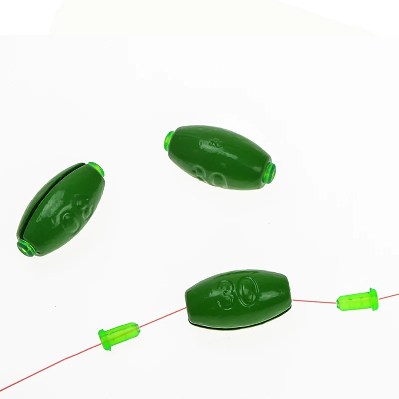 

5pcs Fishing Accessories 40g 50g Olive Shape Weights Lead Sinkers Pure Lead Making Sea Fishing Tackle
