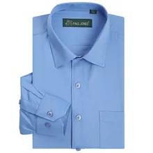 Длинный рукав саржа Мужская рубашка морщин стойкие повседневные рубашки для бизнеса, торжественных случаев рубашка Camisa Hombre chemise homme masculina