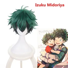 Boku No Hero Academia My Hero Academia косплэй парик Izuku Midoriya для женщин Человек смешанный темно-зеленый синтетические волосы термостойкие парик