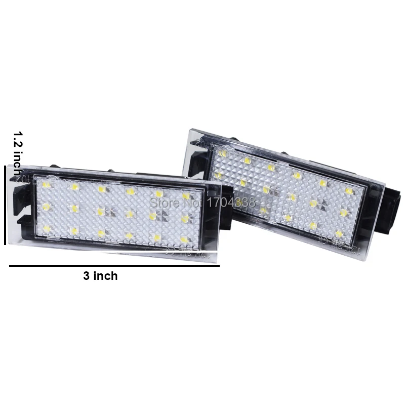 2x светодиодный SMD номерной знак лампы для Mercedes-Benz Smart Fortwo Coupe 453+ B. rabus Renault Megane 2 Clio Laguna 2