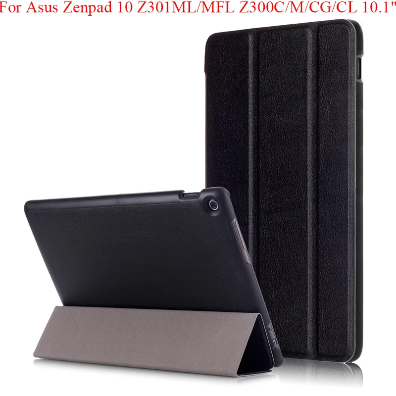 

Custer Case for ASUS Zenpad 10 Z301MFL/Z301ML Z300C/Z300M/Z300CG/Z300CL 10.1" PU Leather Tri-fold Protective Stand Funda Cover