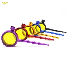 Горячий шарпстоун красочные увеличительное стекло тип гофрированные трубы фильтр сигаретный Держатель Алюминиевый Олли курительная трубка