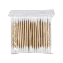 800 шт./партия, красивый ватный тампон для макияжа, женские ватные палочки с двойной головкой, деревянные палочки для макияжа, очищающая косметика для носа, здоровый инструмент