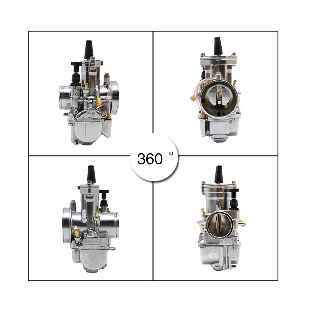 ZSDTRP Мотоцикл Универсальный 28 30 32 34 мм PWK карбюратор для Mikuni модель 100-300cc Мотоцикл Скутер UTV ATV(серебро