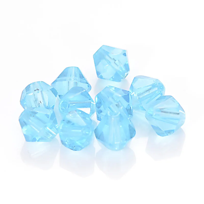 

Miasol 100 Pcs/Lot 6MM Bicone Glass Spacer Charm Beads For Diy Jewelry Making