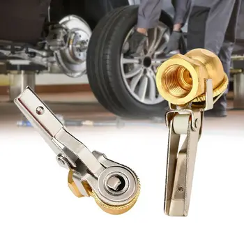 

1/4" NPT Brass Clip-On Ball Foot Car Air Chuck Tire/Tyre Inflator Fitting Kit