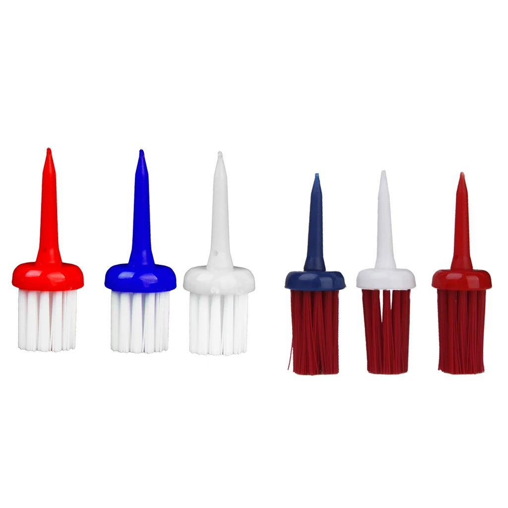 2 Packs Of 3 Durable Golf Tees Brush Driver 52/62mm Golfer Club Accessory
