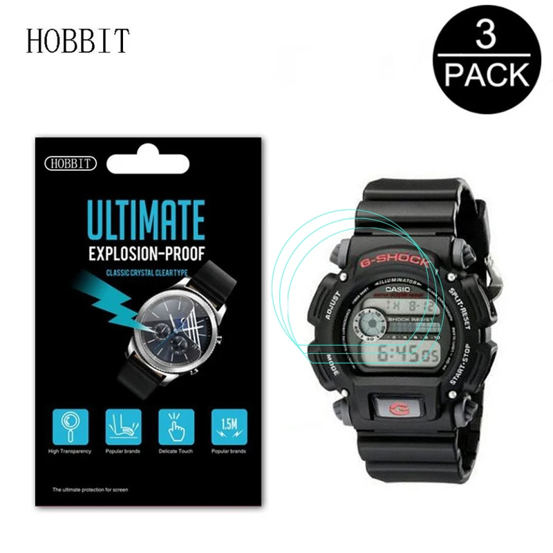 

3PACK For Casio DW5600 DW6900 Nano Explosion-proof Screen Protector Sport 5600E Watch LCD Film