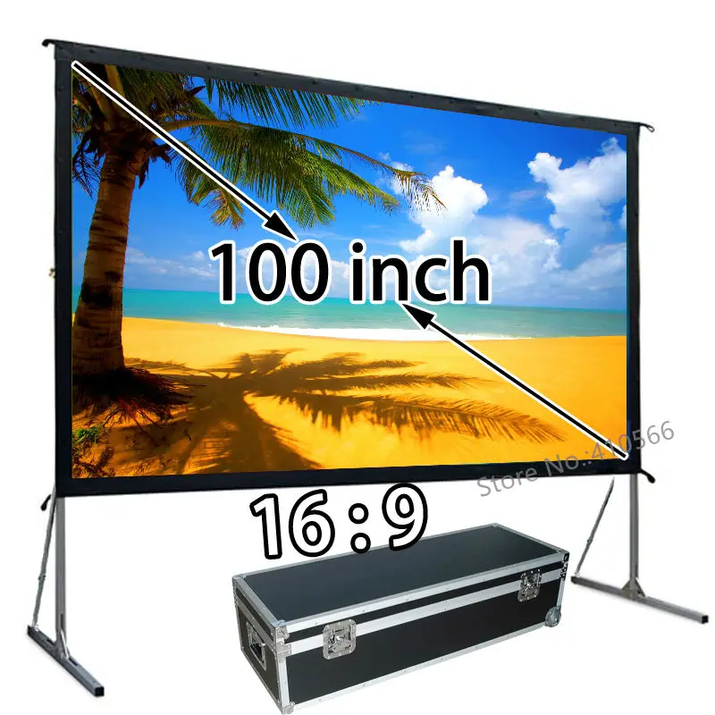 شاشة عرض أمامية قابلة للطي سريعة عرض أرضي شكل 16 9 100 بوصة مع صندوق حمل Screen Vga Screen For Apple Macbookscreen Timer Aliexpress