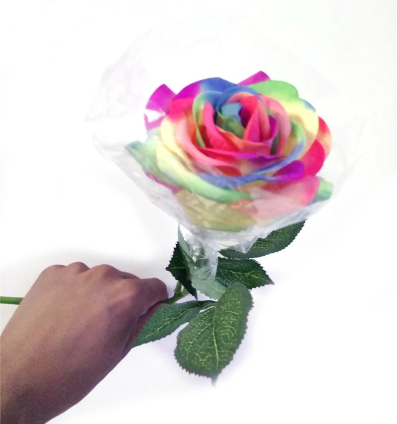 Set Di 37 Fiori Artificiali Arcobaleno In Seta Con Steli - Fiori Finti Per Matrimoni, Composizioni E Decorazione Casa - 3