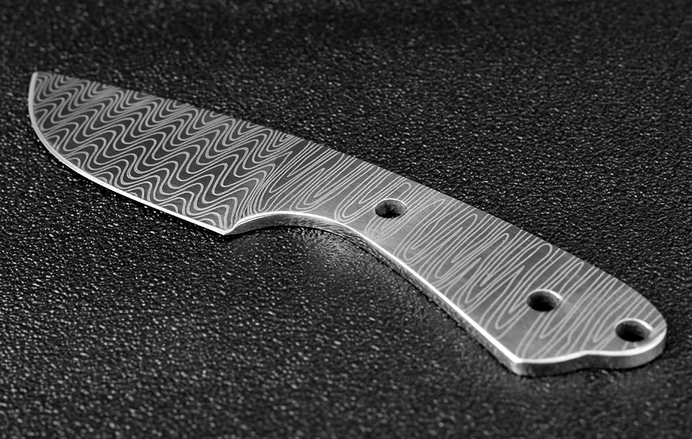 DIY нож с Дамасским узором острое лезвие с фиксированным лезвием охотничий нож заготовки 440c сталь diy ручной нож для выживания кемпинга лезвие