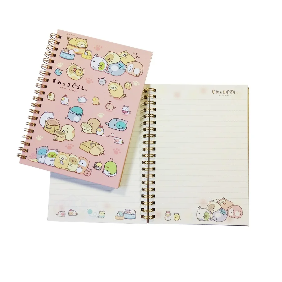 

4 Pcs/lot Rilakkuma & Sumikkogurashi Spiral Coil Notebook Diary Journal book